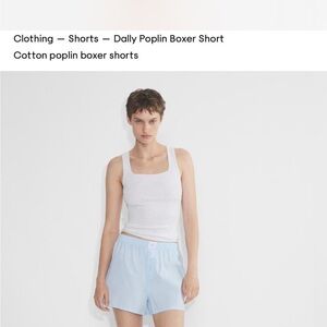 Light Blue Cotton Poplin Boxer Shorts
